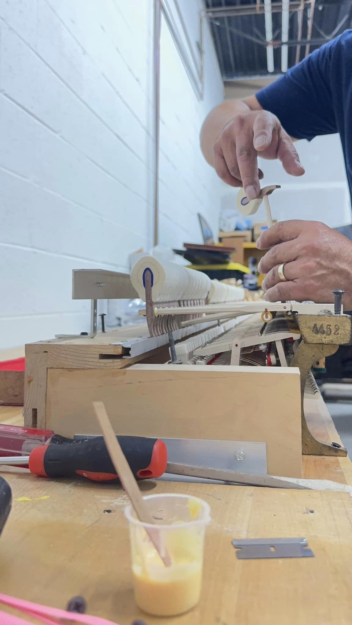 Hands-on work at the workshop bench