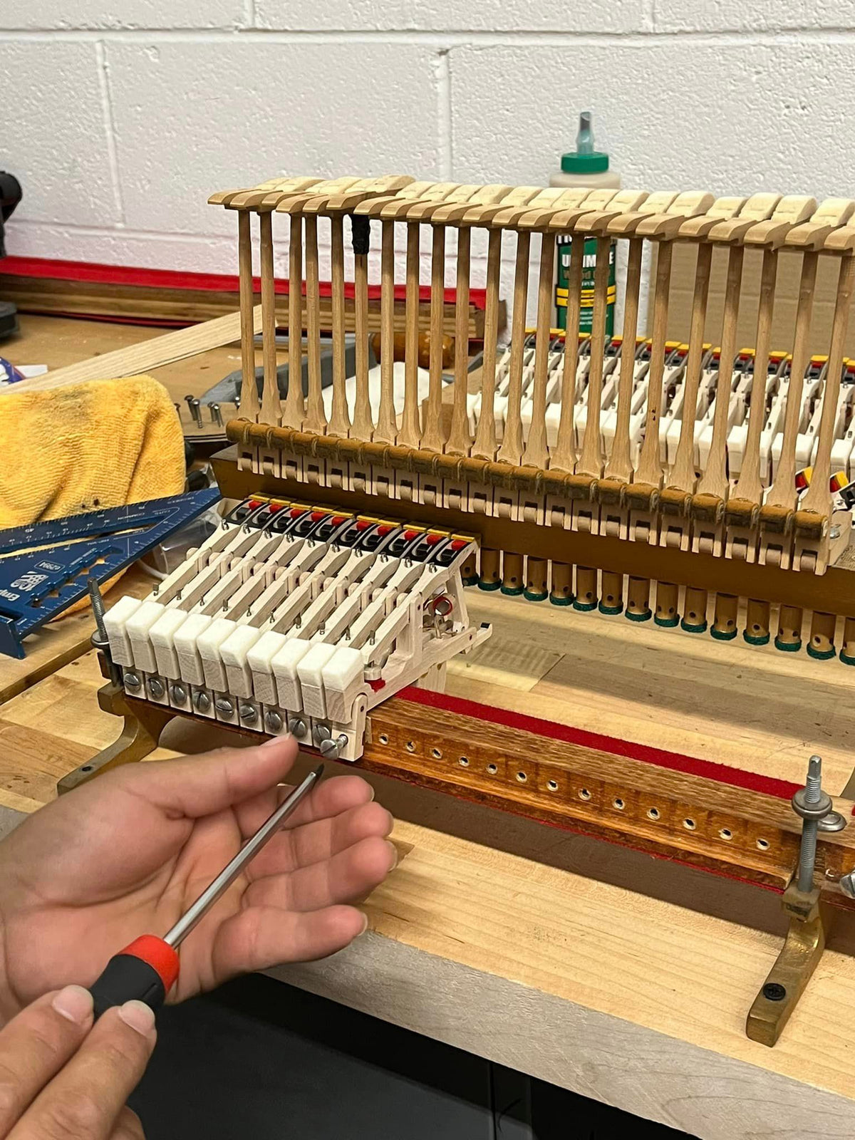 Work on a piano action